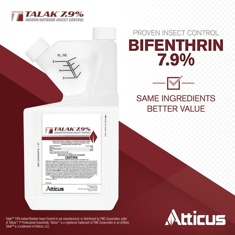 Atticus تالاك 7.9% للتحكم في الحشرات داخل/خارج المنزل - مركز بيفينثرين (32 أونصة) - Image 2